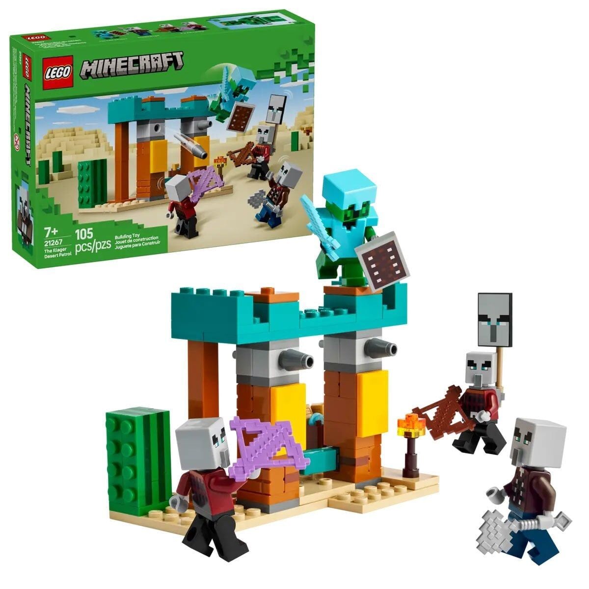 21267 Lego Minecraft The Illager Çöl Devriyesi 105 Parça +7 Yaş