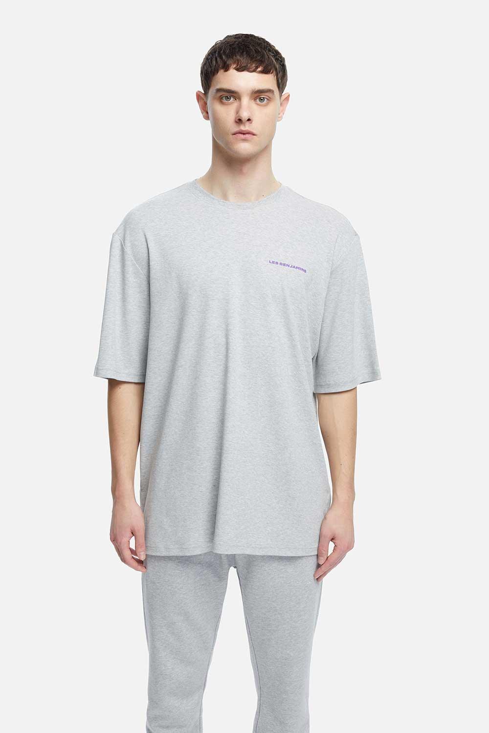 Les Benjamins-Men Oversized Tee 003 - Light Grey-T-Shirts-1-fleurdirect.live