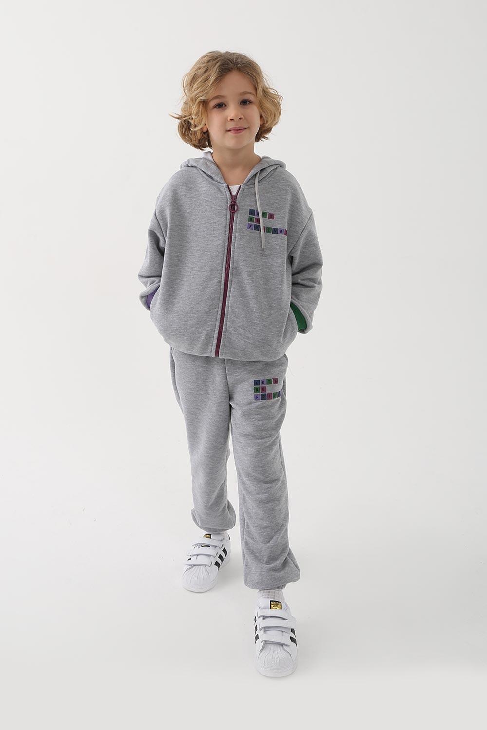 Let's Be Friends-Jogger Pantolon - Gri Melanj-Eşofman-3-fleurdirect.live