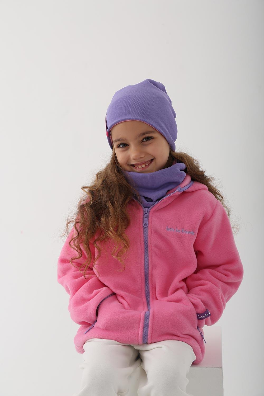 Let's Be Friends-Polar Zipli Hoodie - Pembe-Sweatshirts & Hoodies-1-fleurdirect.live