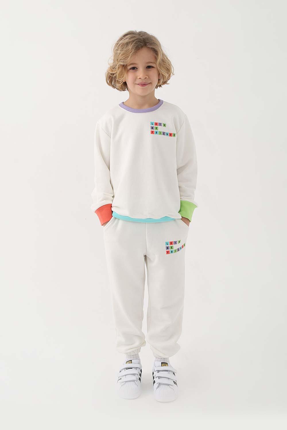 Let's Be Friends-Sweatshirt - Ekru-Sweatshirts & Hoodies-1-fleurdirect.live
