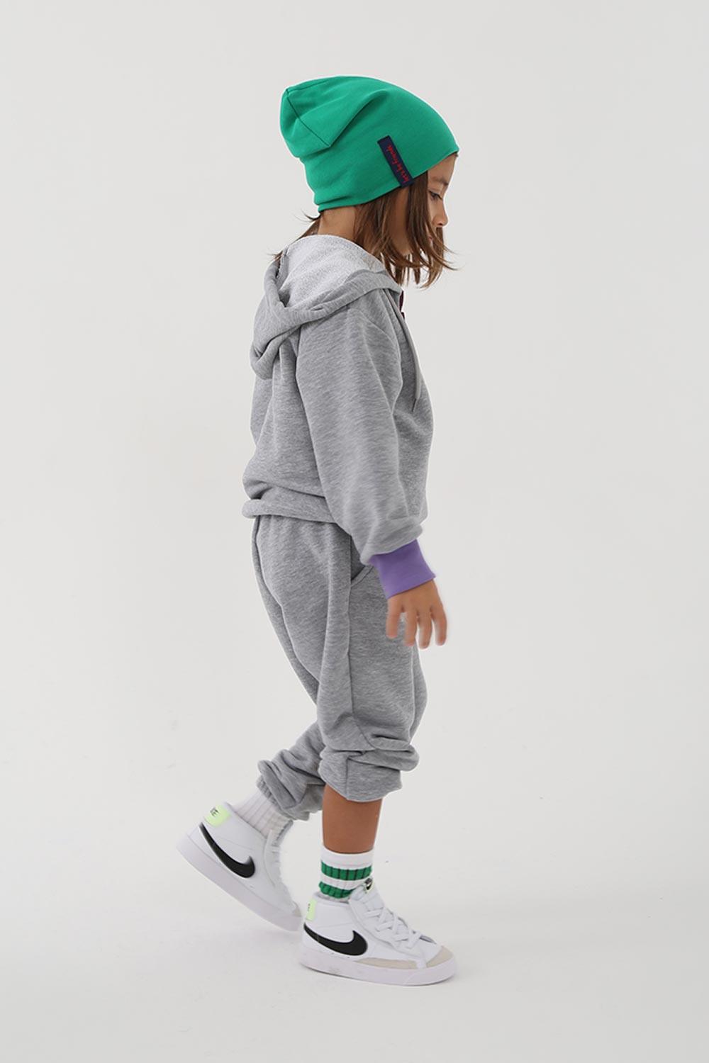 Let's Be Friends-Zipli Hoodie - Gri Melanj-Sweatshirts & Hoodies-2-fleurdirect.live