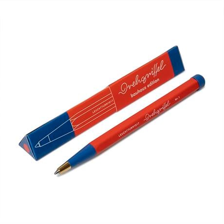 Leuchtturm 1917-Leuchtturm 1917 X Bauhaus Edition Drehgriffel Red / Blue Ballpoint Pen Tükenmez Kalem 366205-Tükenmez Kalem-2-fleurdirect.live
