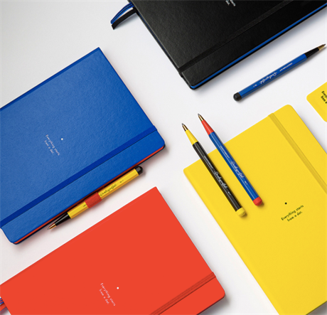 Leuchtturm 1917-Leuchtturm 1917 X Bauhaus Edition Drehgriffel Red / Blue Ballpoint Pen Tükenmez Kalem 366205-Tükenmez Kalem-5-fleurdirect.live
