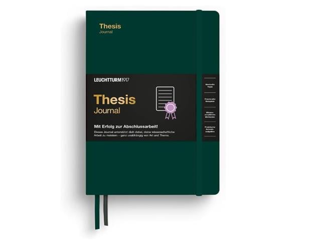 Leuchtturm 1917-Leuchtturm1917 Thesis Journal Medium (A5), Sert Kapak, Forest Green, Almanca 369205-Özel Defterler-1-fleurdirect.live