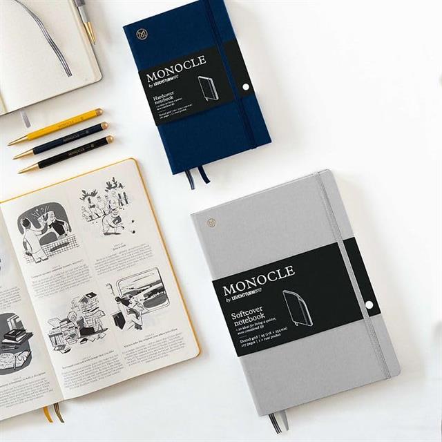 Leuchtturm 1917-Leuchtturm1917 X Monocle Limited Edition Defter A6, Sert Kapak, 192 Noktalı Sayfa Navy 363364-Noktalı-4-fleurdirect.live