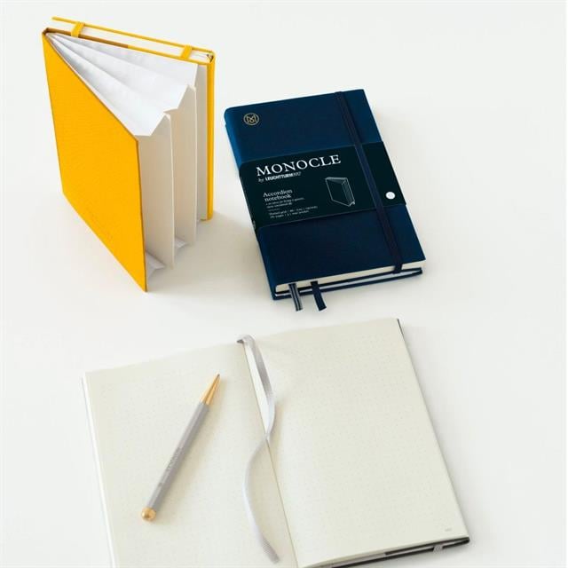 Leuchtturm 1917-Leuchtturm1917 X Monocle Limited Edition Defter Wallet B6+, Sert Kapak, 192 Noktalı Sayfa, Light Grey 363369-Noktalı-2-fleurdirect.live