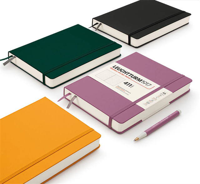 Leuchtturm 1917-Leuchtturm1917 Not Defteri Orta Boy (A5), Sert Kapak, 411 Numaralandırılmış Sayfa, Noktalı,Rising Sun 372925-Noktalı-5-fleurdirect.live