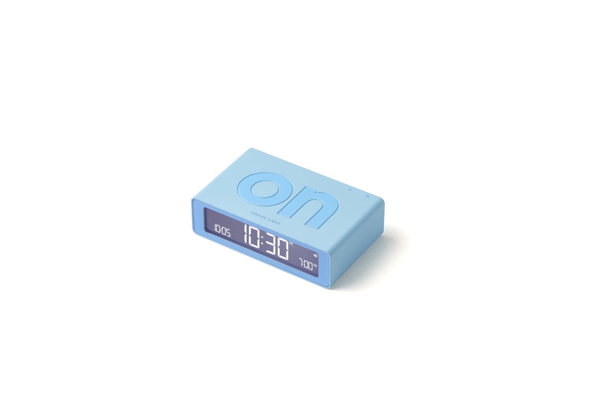 Lexon-Lexon Flip Mini Şarj Edilebilir Alarm Saat Açık Mavi-Alarm Saatler-1-fleurdirect.live