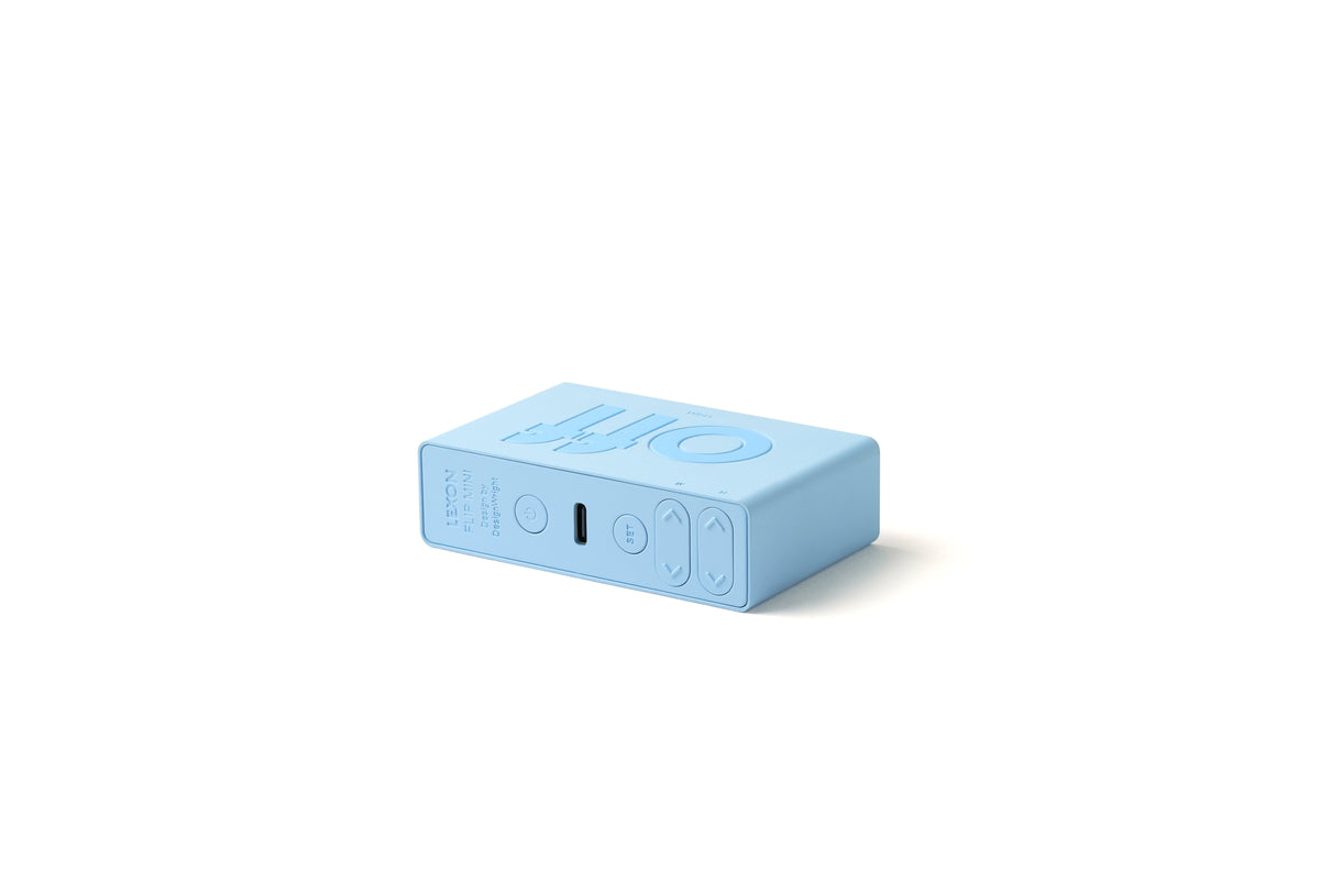 Lexon-Lexon Flip Mini Şarj Edilebilir Alarm Saat Açık Mavi-Alarm Saatler-3-fleurdirect.live