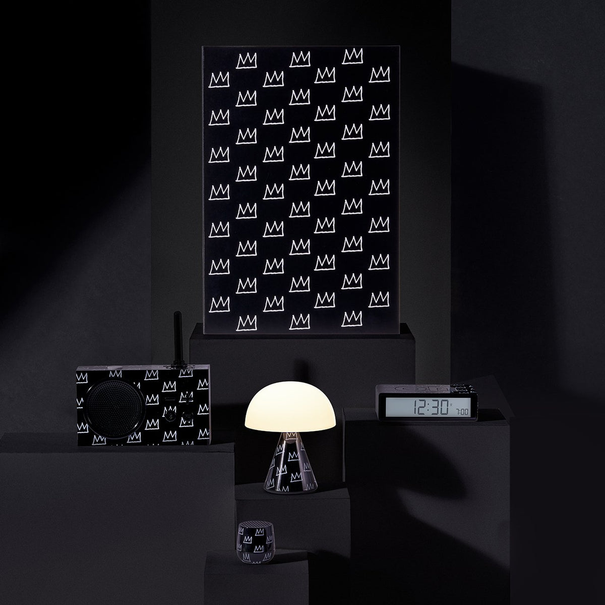 Lexon-Mina M Led Lamba X Jean Michel Basquiat Crown-Masa Lambası-4-fleurdirect.live