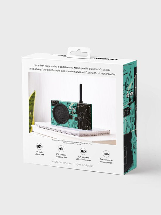 Lexon-Tykho 3 Bluetooth Hoparlör Ve Radyo X Jean Michel Basquiat Pi-Taşınabilir Hoparlör-7-fleurdirect.live