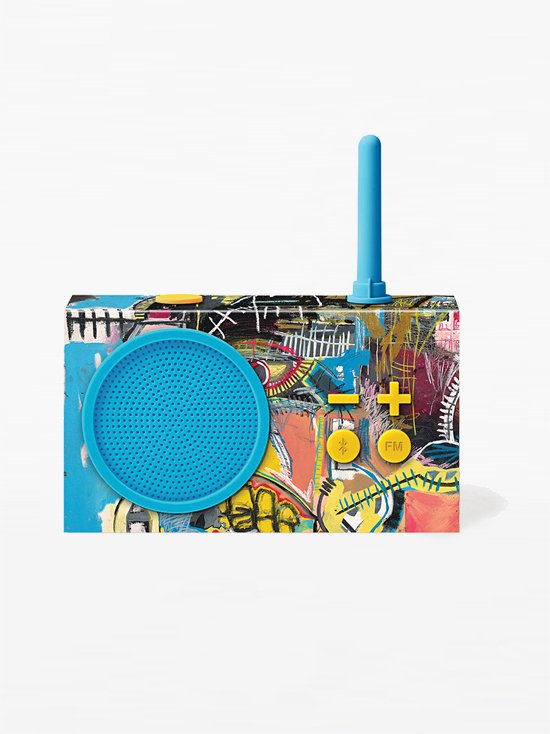 Lexon-Tykho 3 Bluetooth Hoparlör Ve Radyo X Jean Michel Basquiat Skull-Taşınabilir Hoparlör-1-fleurdirect.live