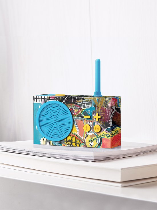 Lexon-Tykho 3 Bluetooth Hoparlör Ve Radyo X Jean Michel Basquiat Skull-Taşınabilir Hoparlör-2-fleurdirect.live
