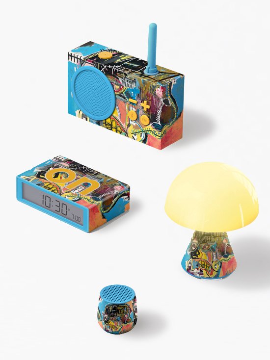Lexon-Tykho 3 Bluetooth Hoparlör Ve Radyo X Jean Michel Basquiat Skull-Taşınabilir Hoparlör-4-fleurdirect.live