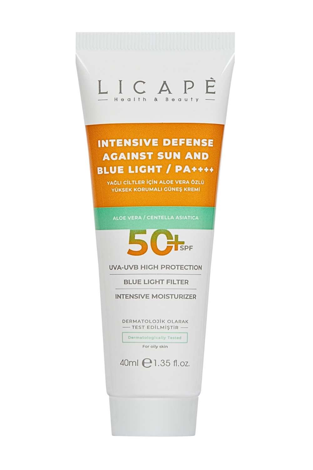 Licape-Yağlı Ciltler İçin Aloe Vera Özlü Yüksek Korumalı +50 Faktör Güneş Kremi 40ml-Güneş Koruyucu-1-fleurdirect.live