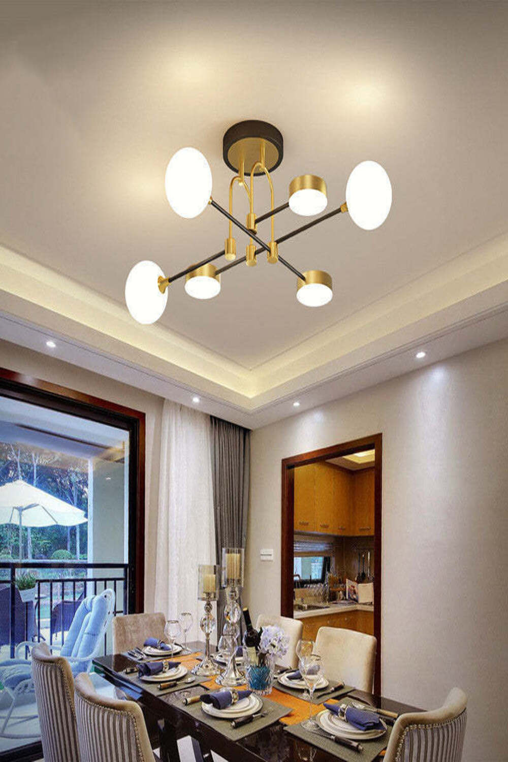Buzlu Camlı Led Avize(6 Lı) - 0