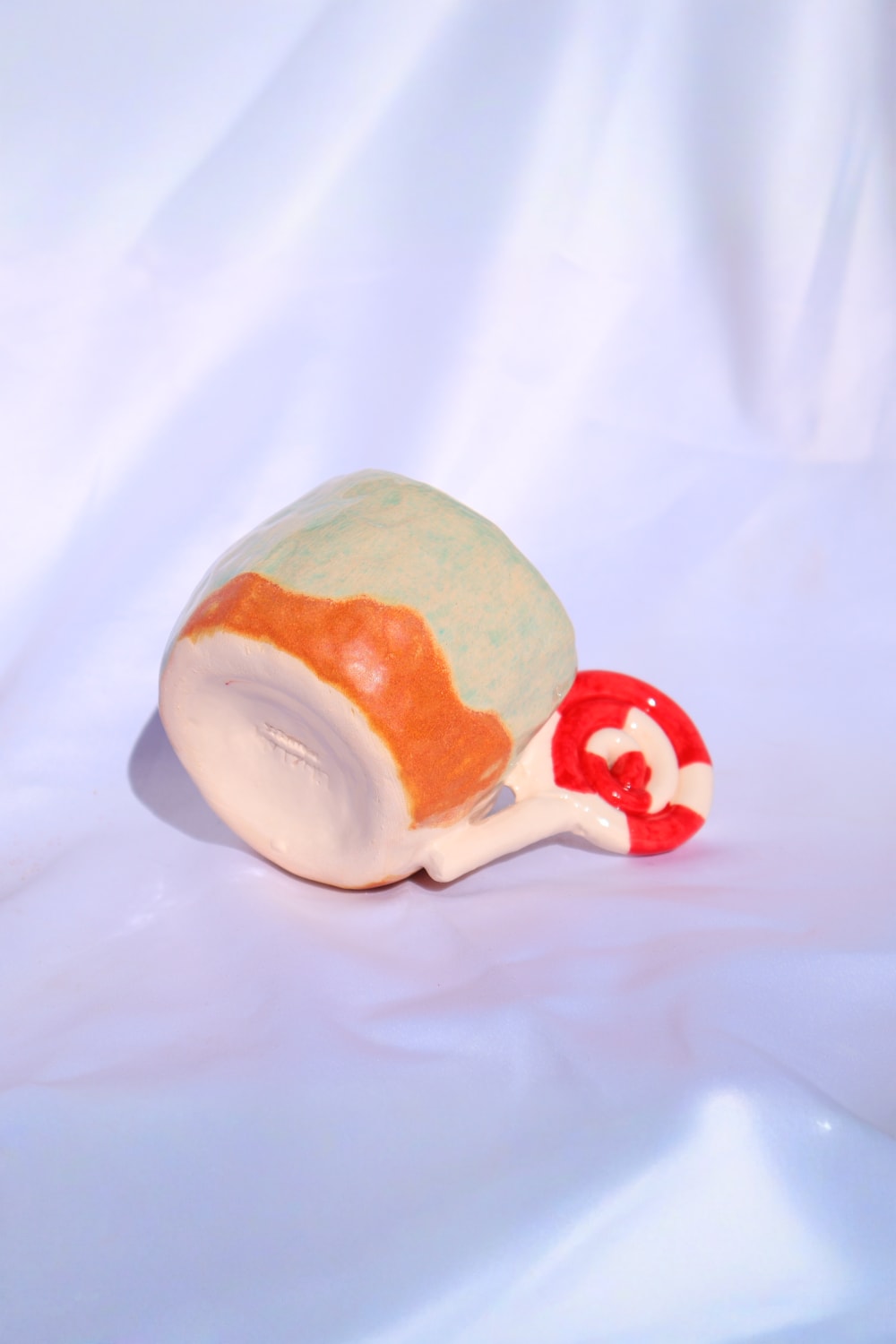 Lily & Loly Ceramics-Lolipop Kulplu Kumsal Efektli, El Yapımı Tasarım Kupa 200 Ml-Bardak-4-fleurdirect.live