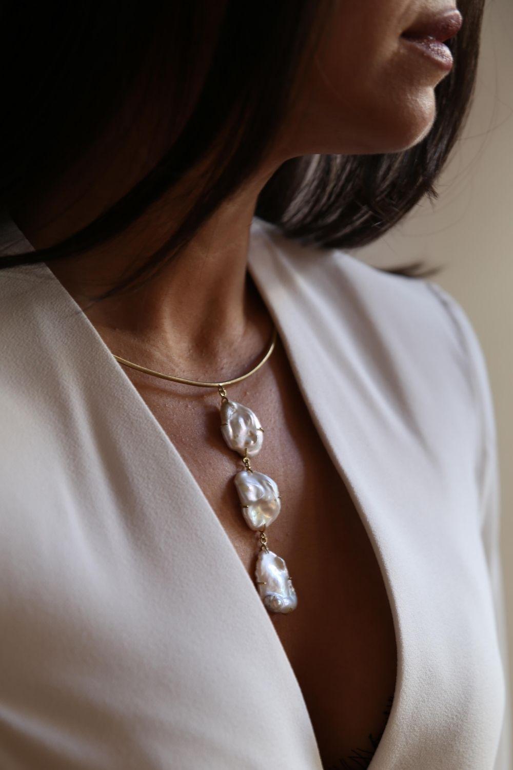 Linya Jewellery-3'lü Barok İnci Kolye-Kolye-2-fleurdirect.live