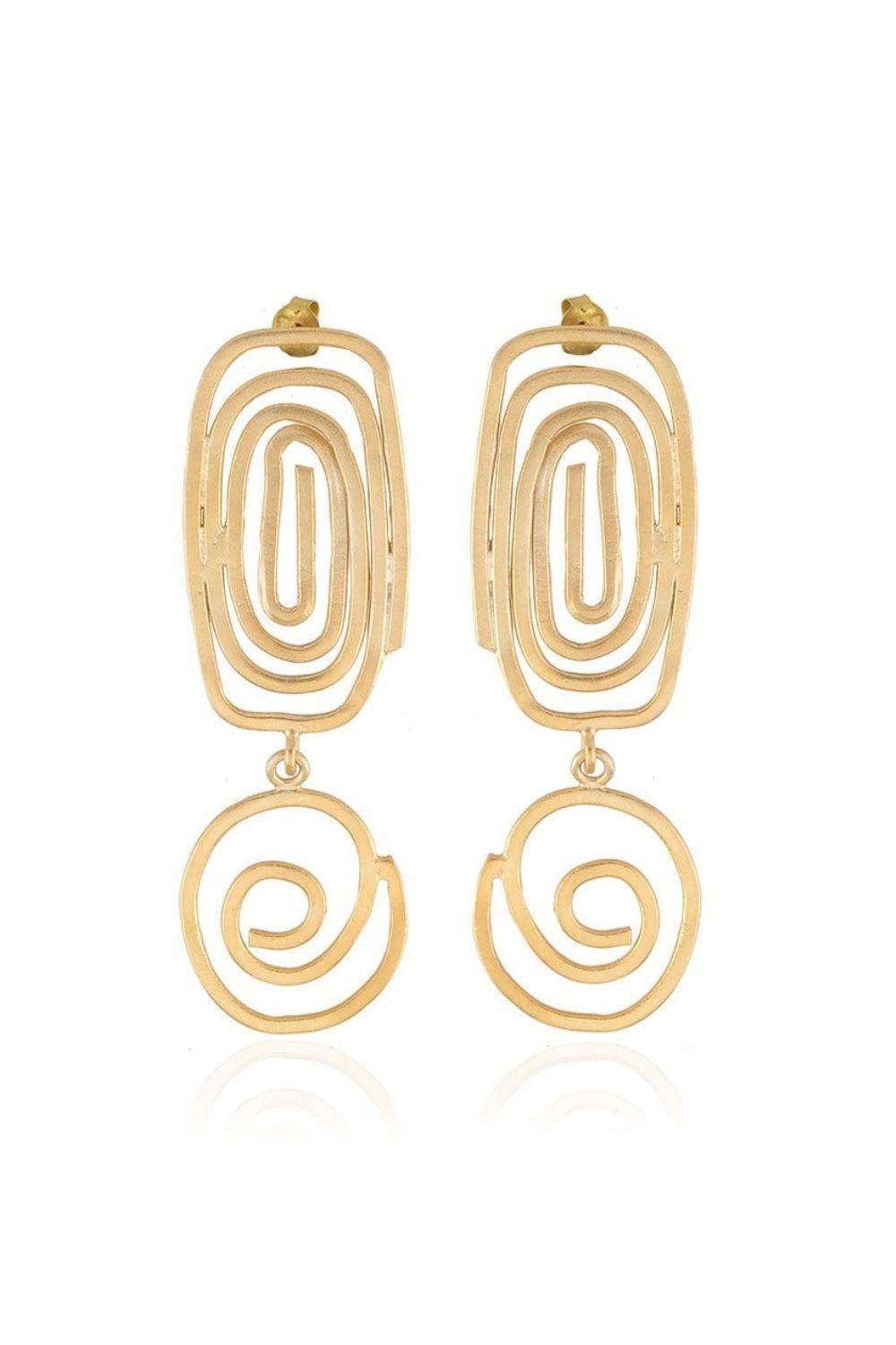 Linya Jewellery-Altı Yuvarlak Spiral Küpe-Küpe-1-fleurdirect.live