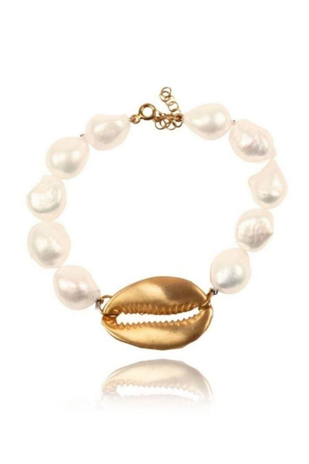 Linya Jewellery-Berla Midye İnci Bileklik-Bileklik-1-fleurdirect.live