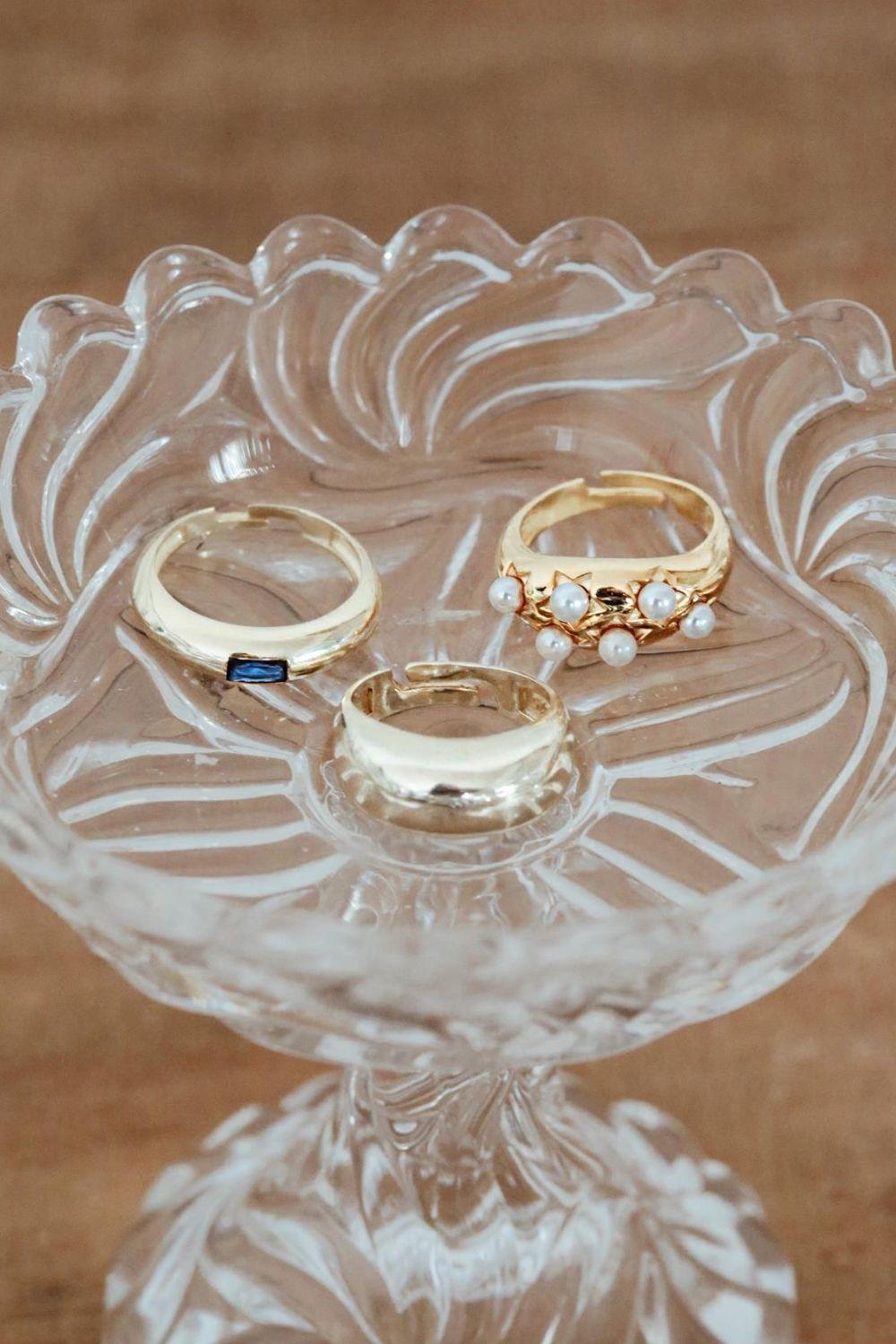 Linya Jewellery-Beyaz Taşlı Bom Yüzük-Yüzük-4-fleurdirect.live