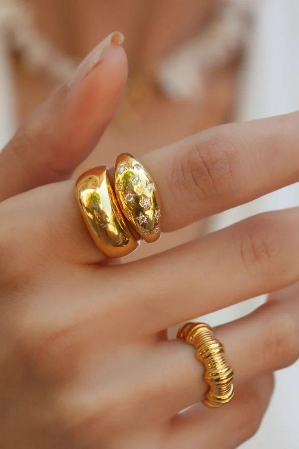 Linya Jewellery-Bomy Tel Yüzük Gold-Yüzük-2-fleurdirect.live