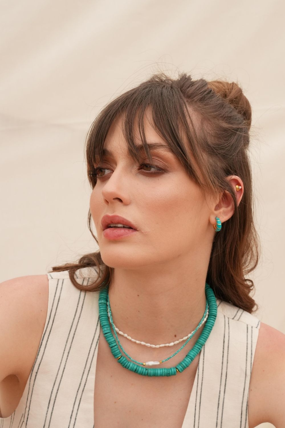 Linya Jewellery-Bono Turkuaz Büyük Kolye-Kolye-6-fleurdirect.live