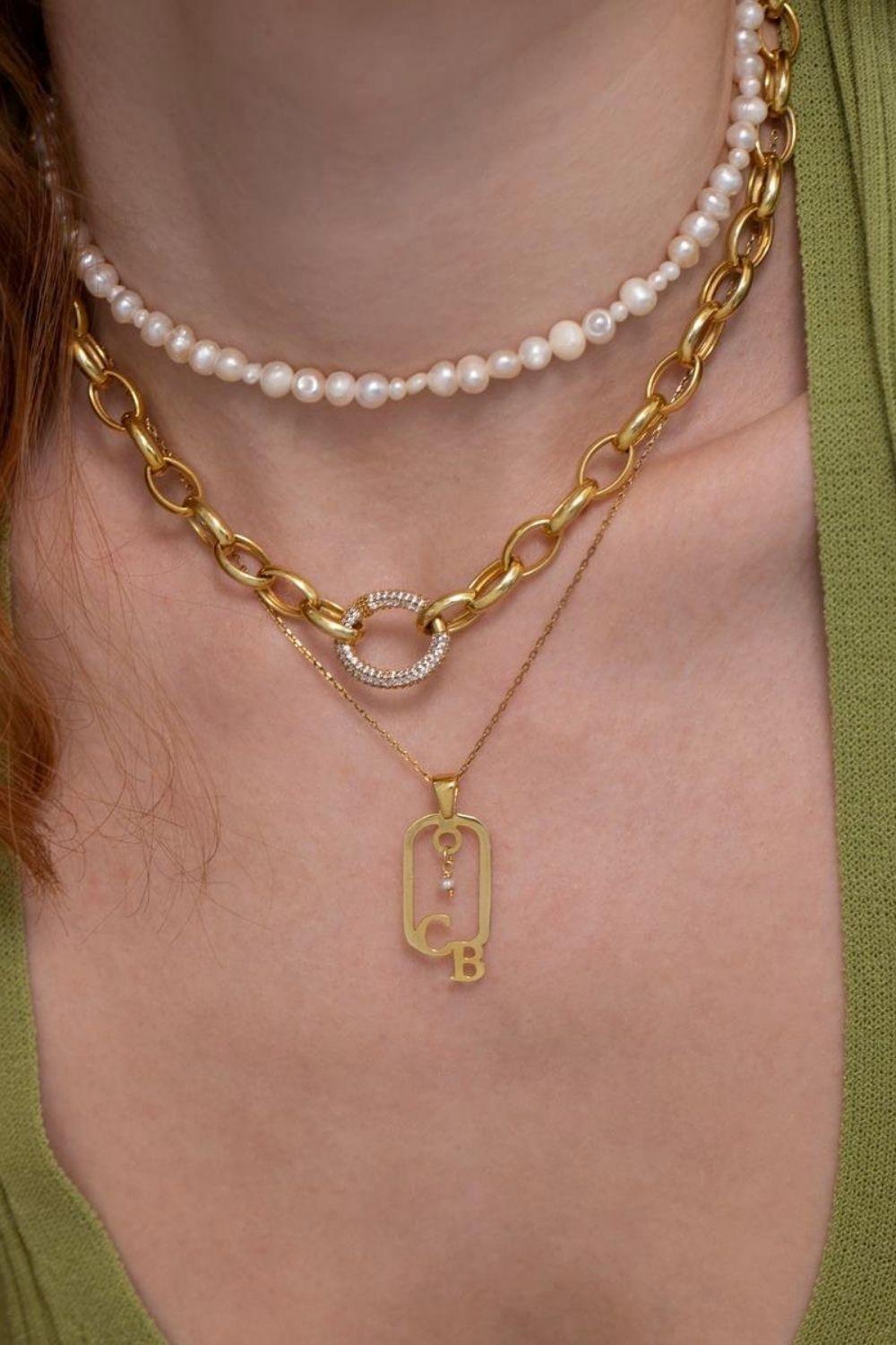 Linya Jewellery-Cara Zincir Kolye-Kolye-3-fleurdirect.live