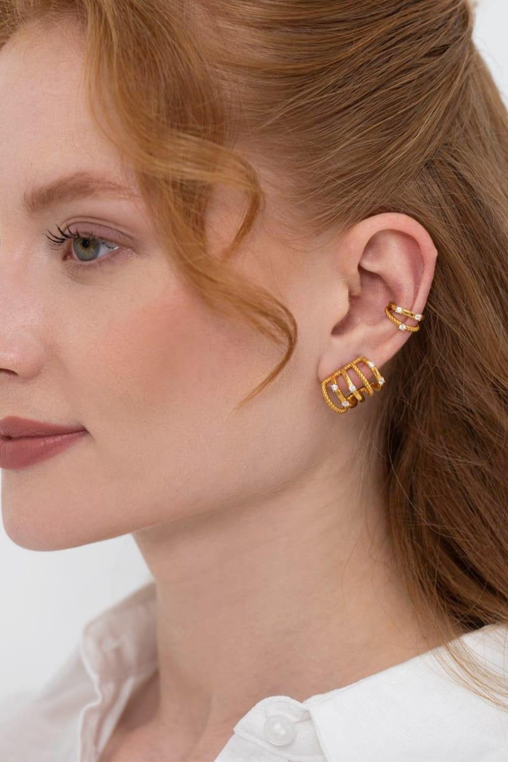 Linya Jewellery-Çoklu Halka Küpe-Küpe-1-fleurdirect.live
