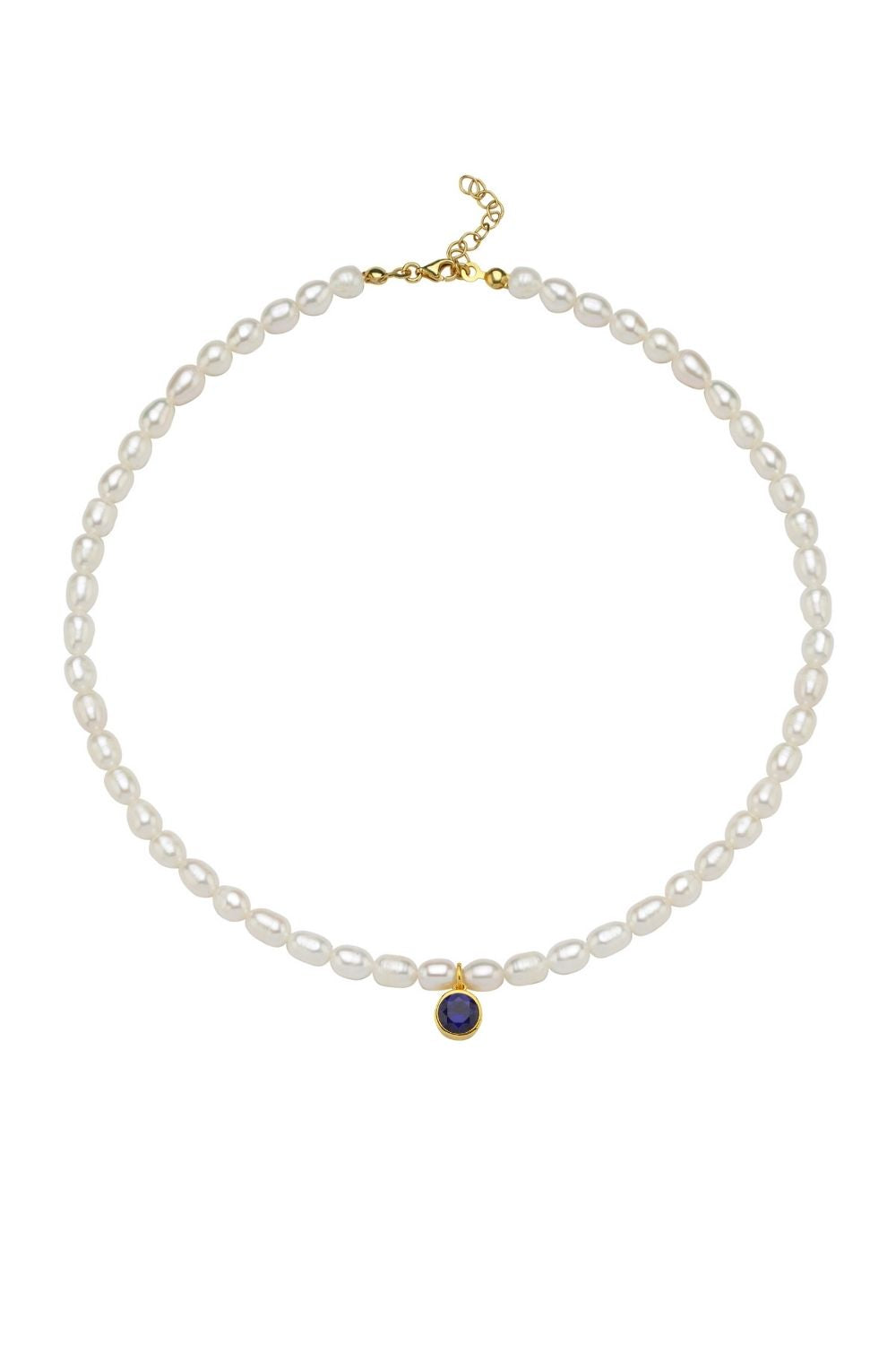 Linya Jewellery-Cosmic Büyük İncili Burç Kolye Lacivert-Kolye-1-fleurdirect.live