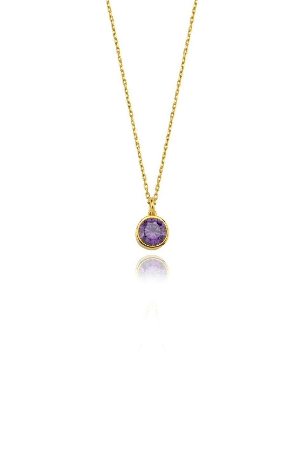Linya Jewellery-Cosmic Zincirli Burç Kolye Mor-Kolye-1-fleurdirect.live