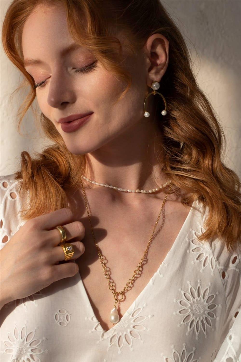 Linya Jewellery-Dela Barok İnci Kolye-Kolye-3-fleurdirect.live