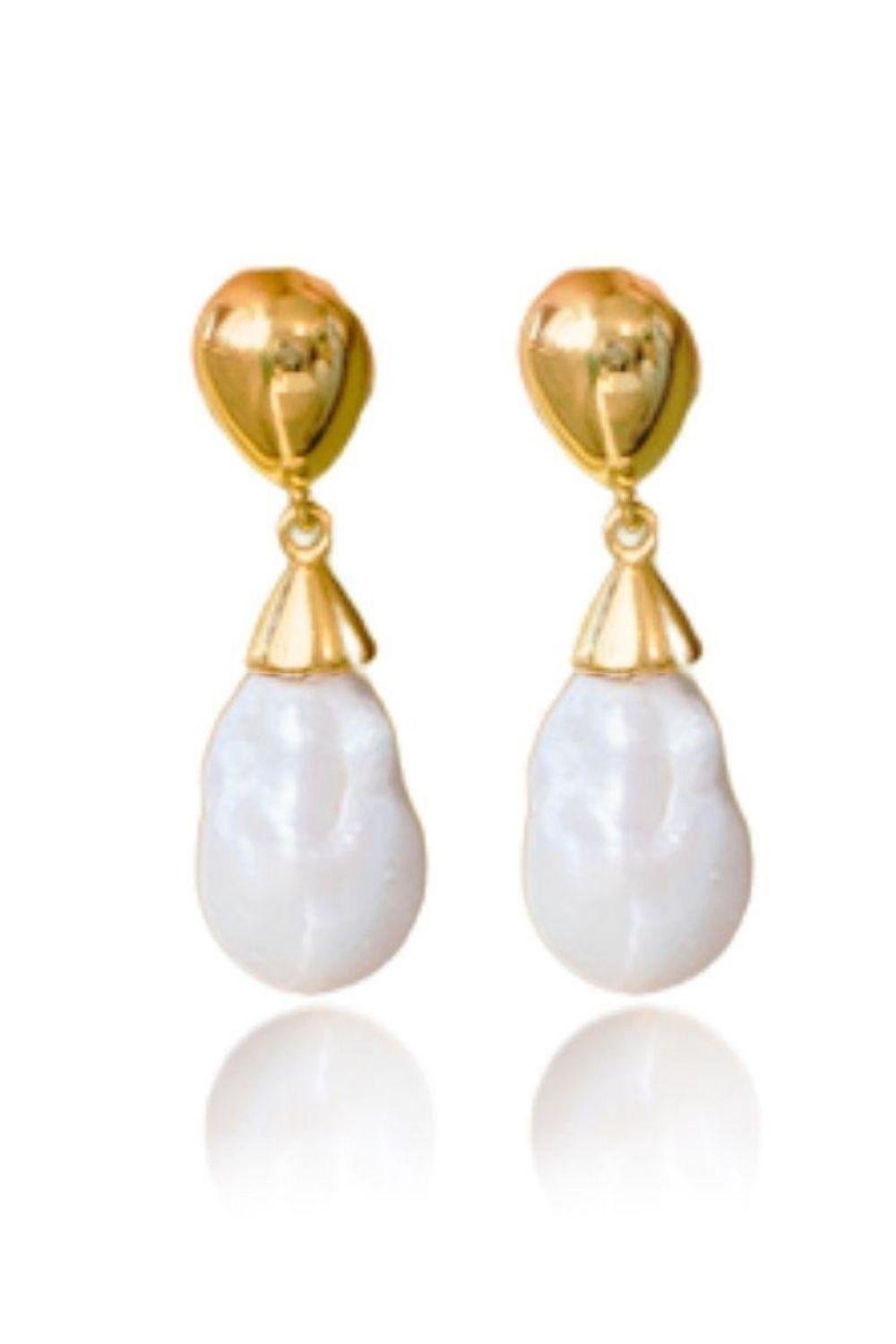 Linya Jewellery-Depi Büyük Barok İnci Küpe-Küpe-4-fleurdirect.live