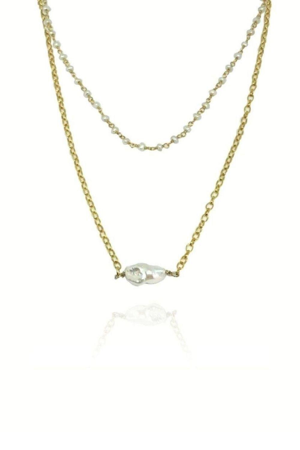 Linya Jewellery-Doby Çift Zincirli Kolye-Kolye-1-fleurdirect.live