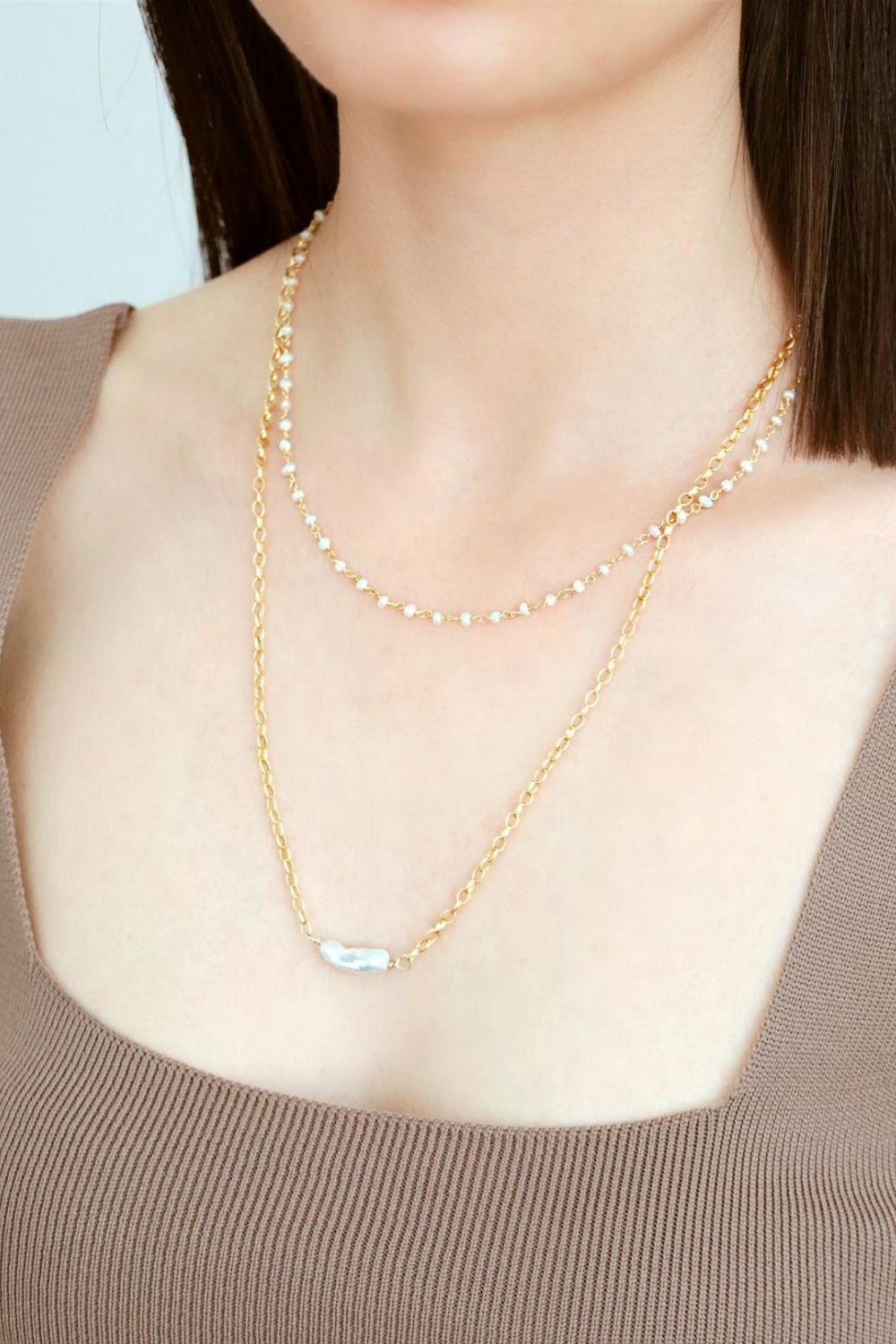 Linya Jewellery-Doby Çift Zincirli Kolye-Kolye-2-fleurdirect.live