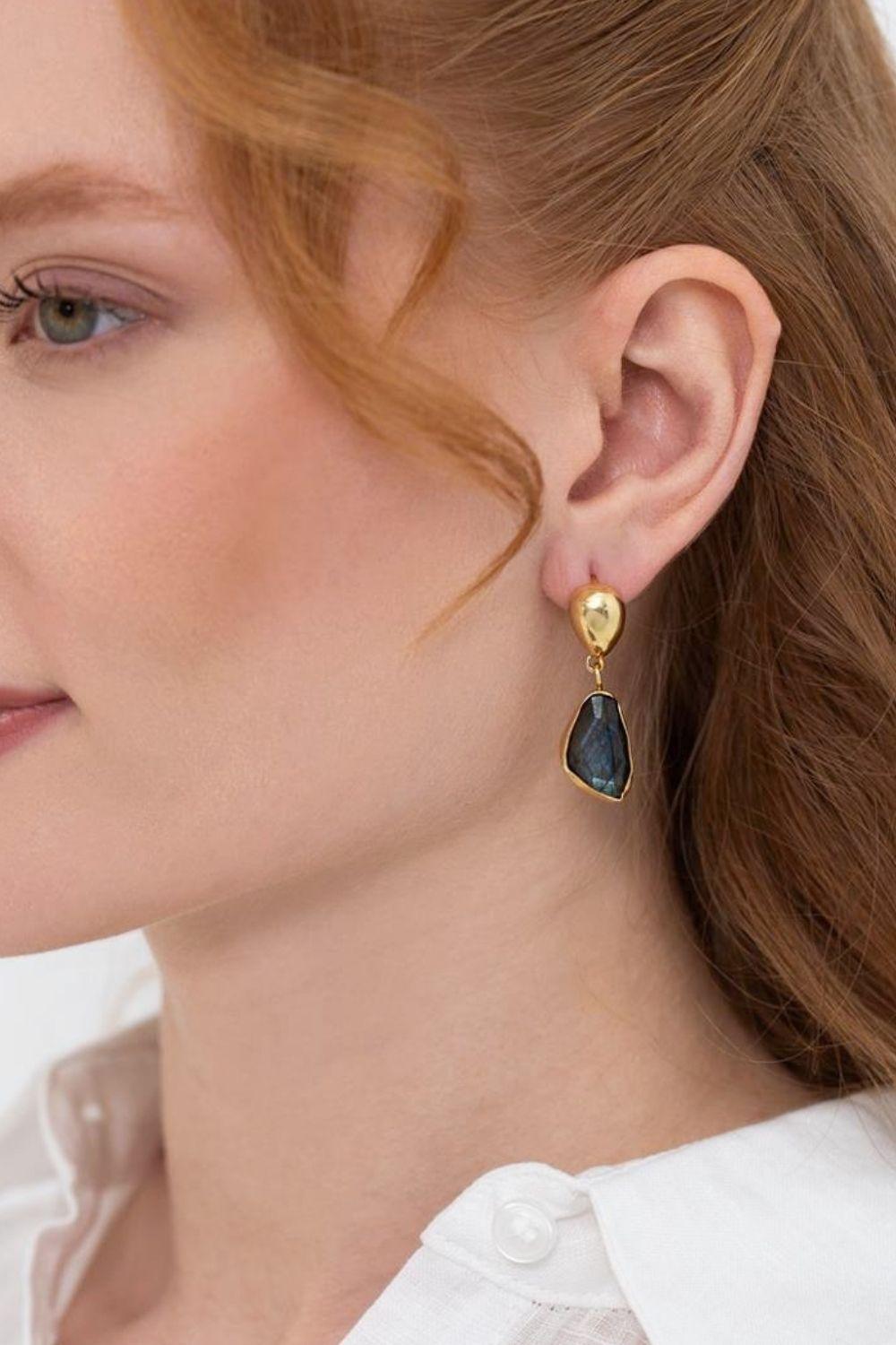 Linya Jewellery-Doğal Labradorit Küpe-Küpe-3-fleurdirect.live