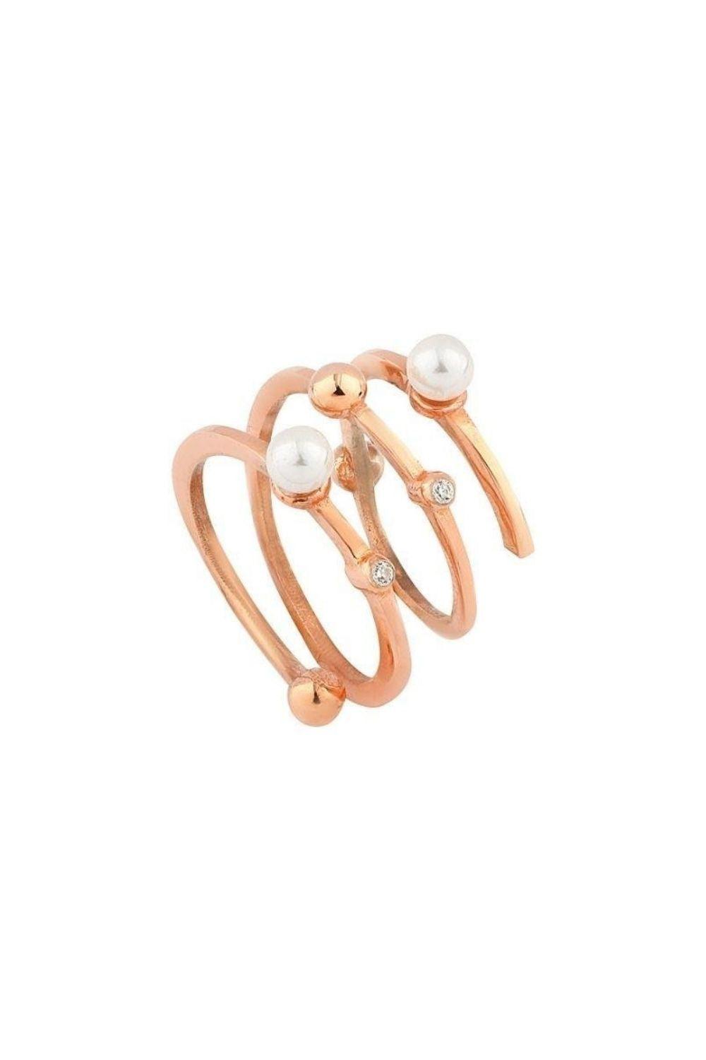 Linya Jewellery-Dönen Incili Yüzük Rose-Yüzük-1-fleurdirect.live