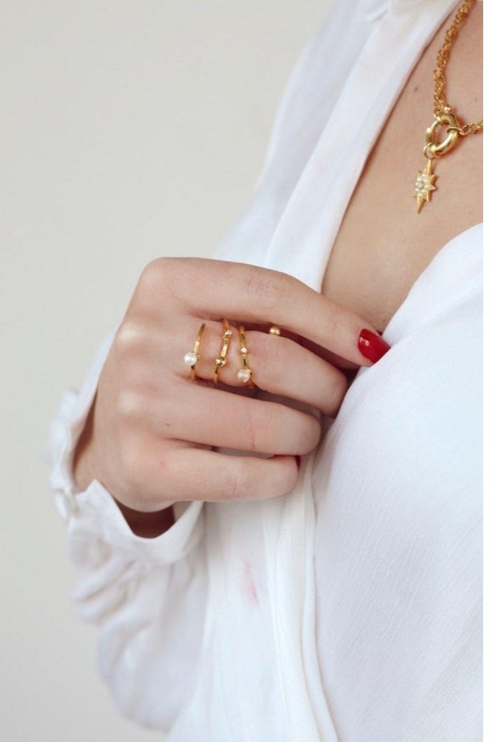 Linya Jewellery-Dönen Incili Yüzük Rose-Yüzük-2-fleurdirect.live