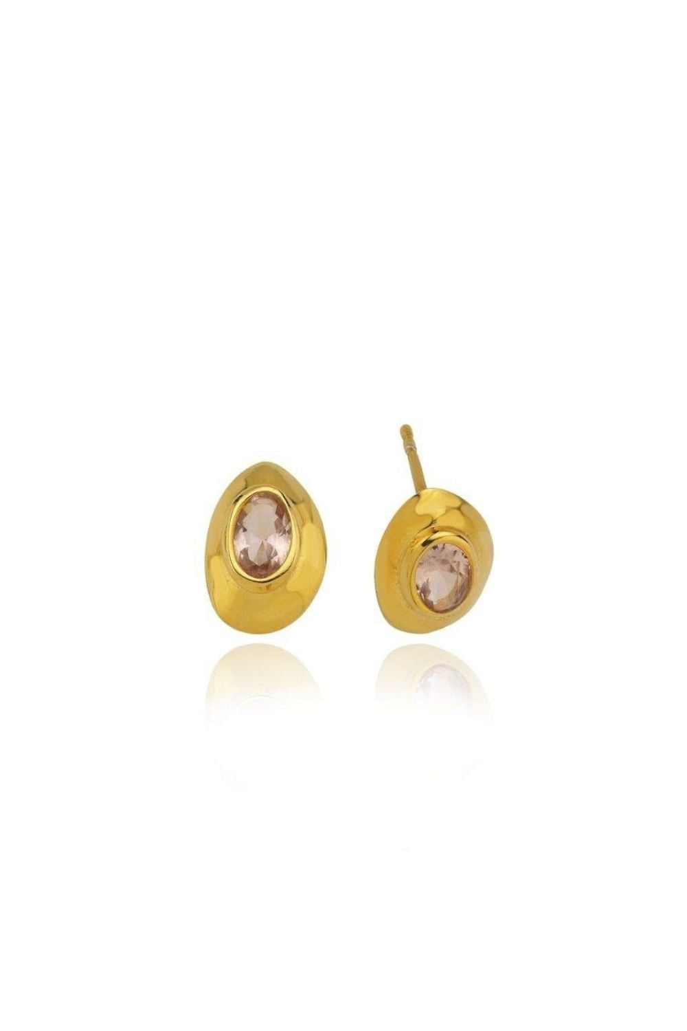Linya Jewellery-Ella Pembe Taşlı Pinli Küpe-Küpe-1-fleurdirect.live