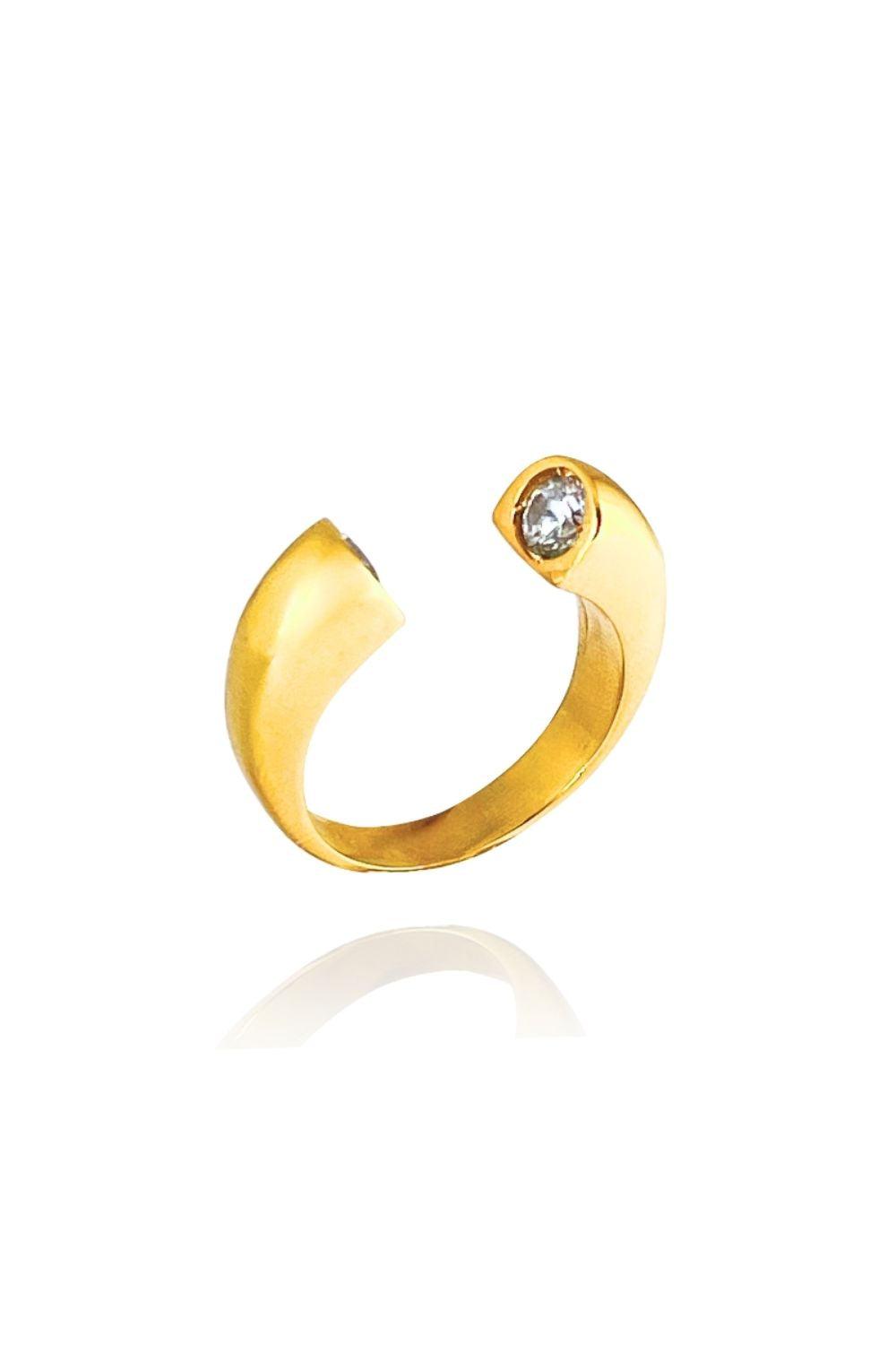 Linya Jewellery-Horn İçi Taşlı Yüzük-Yüzük-1-fleurdirect.live