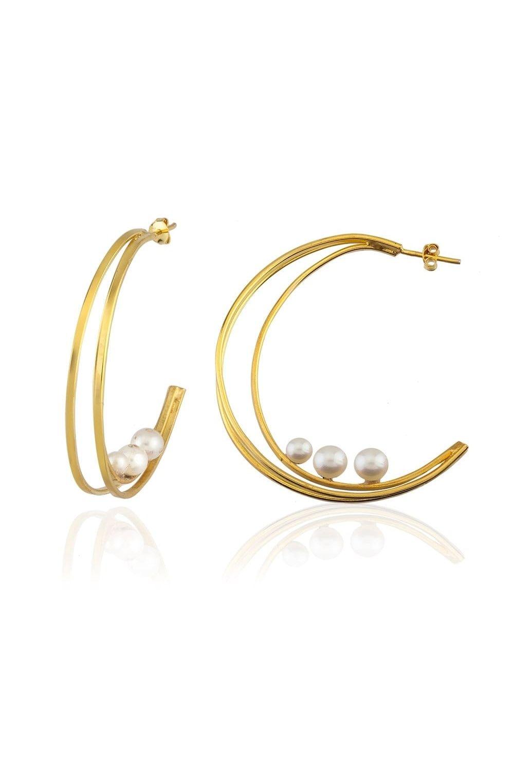 Linya Jewellery-İçi İncili Halka Küpe-Küpe-1-fleurdirect.live