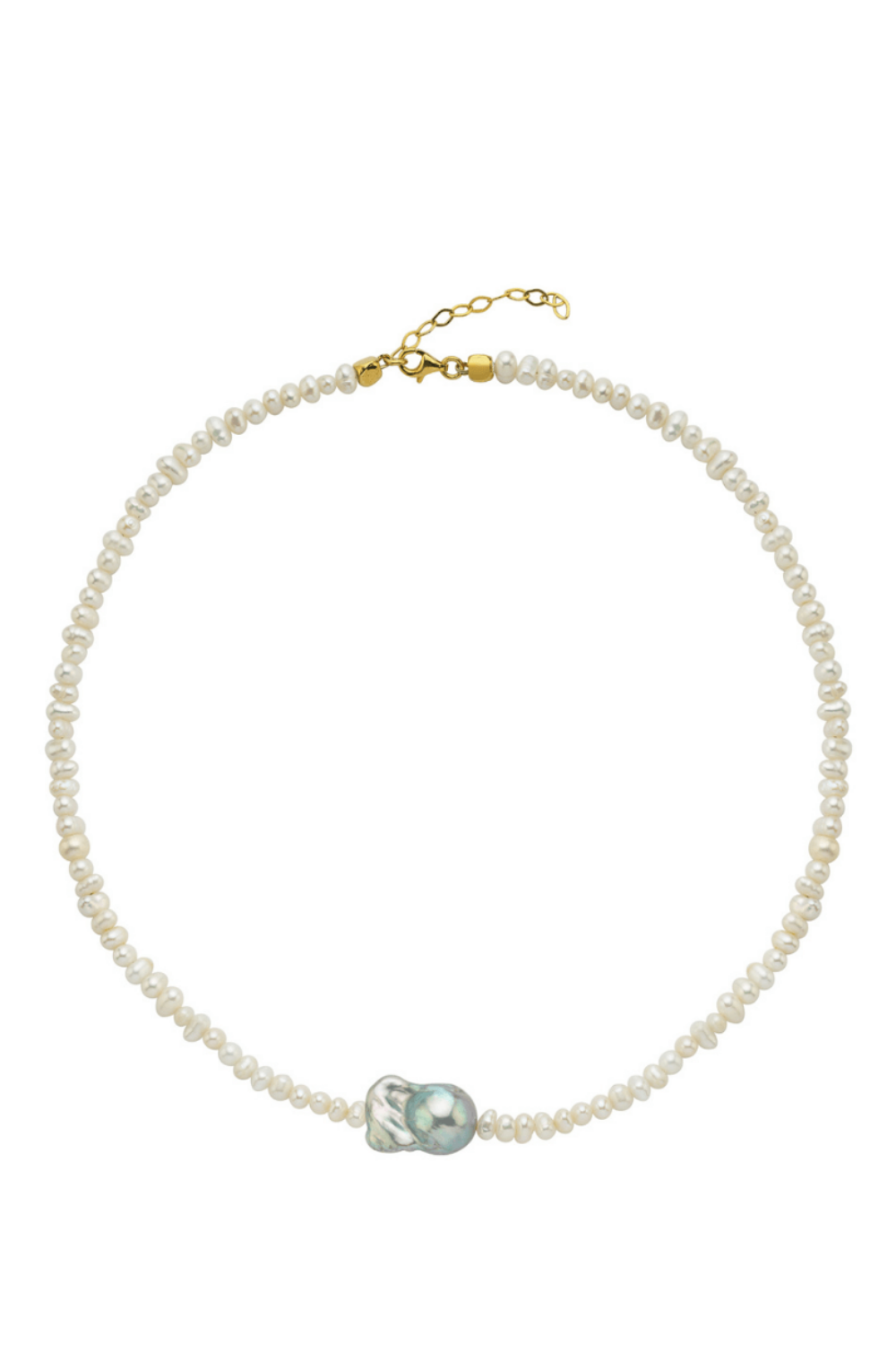 Linya Jewellery-İnka Gri Barok İncili Kolye-Kolye-1-fleurdirect.live