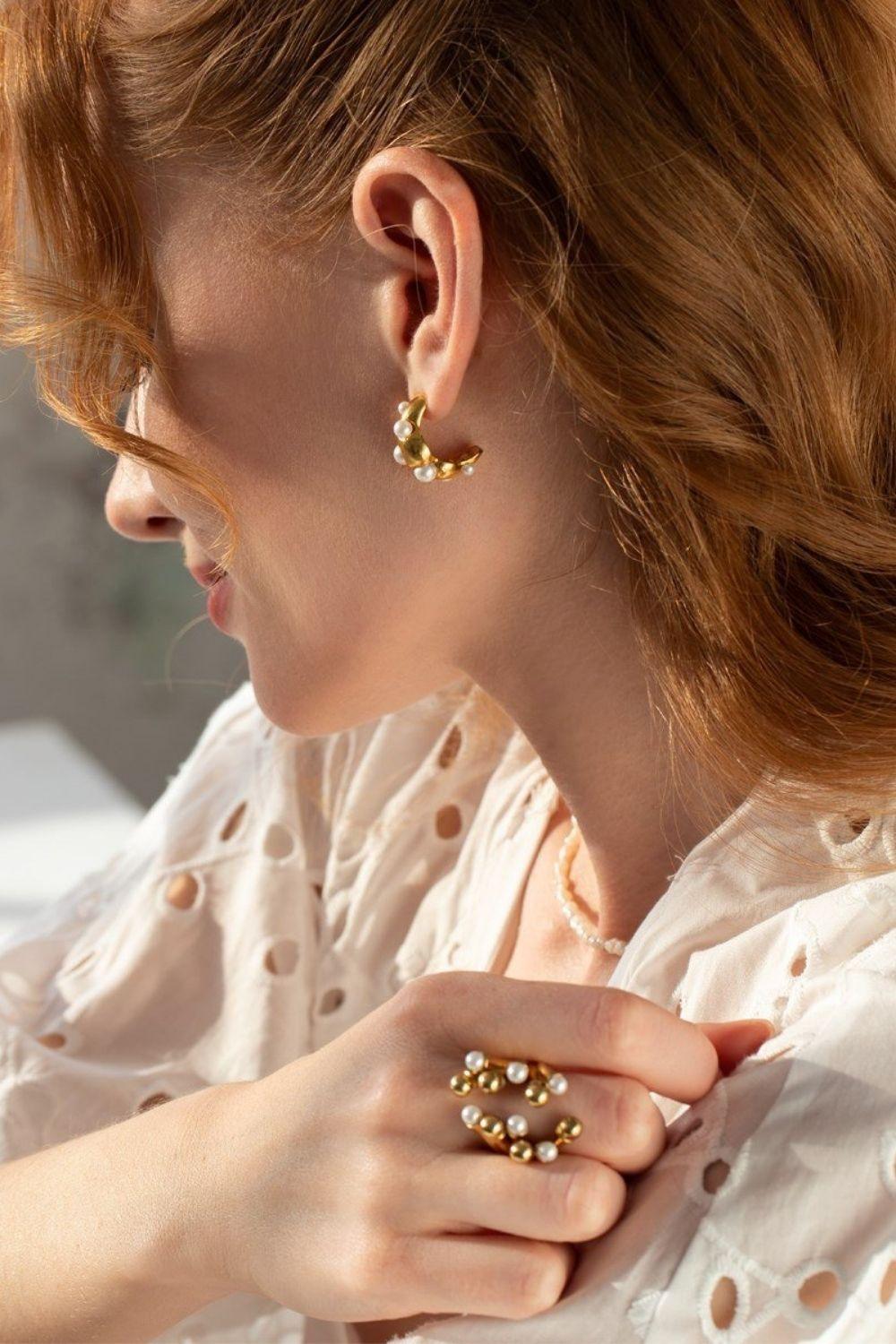 Linya Jewellery-Kafes İncili Yüzük-Yüzük-2-fleurdirect.live