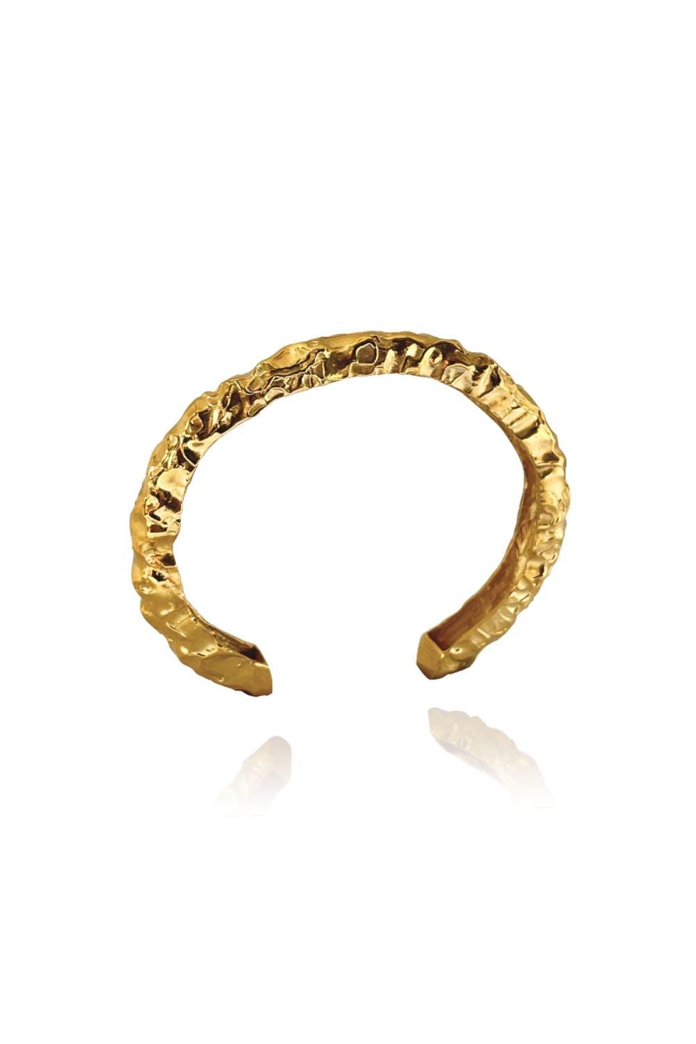 Linya Jewellery-Kety Amorf Kalın Gold Bileklik-Bileklik-1-fleurdirect.live