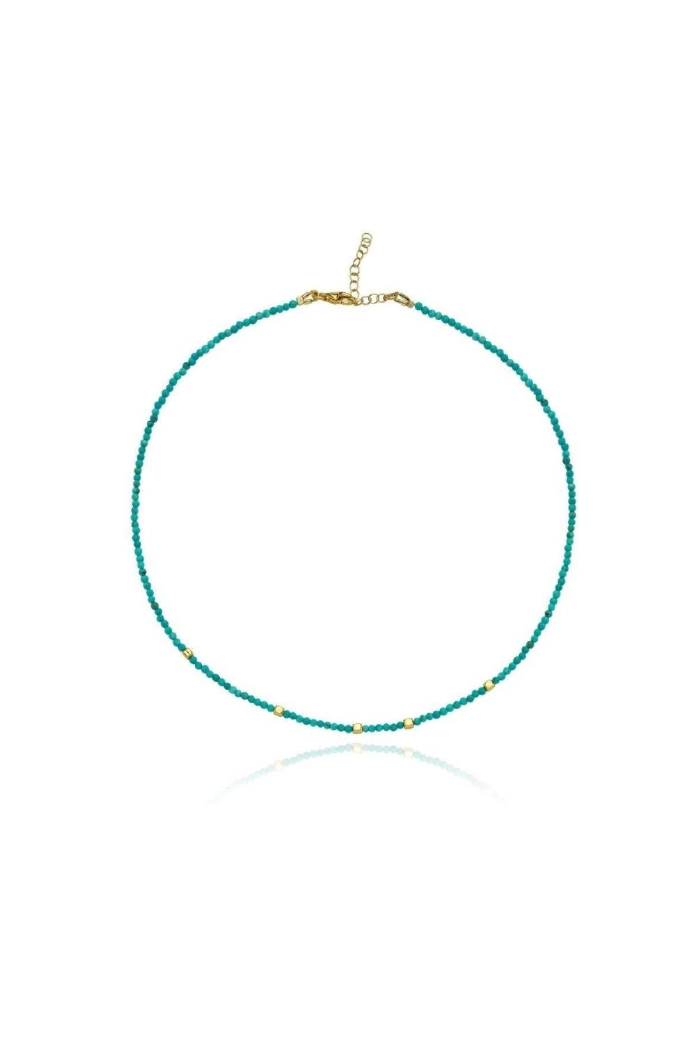 Linya Jewellery-Lana Turkuaz Küçük Toplu Kolye-Kolye-1-fleurdirect.live