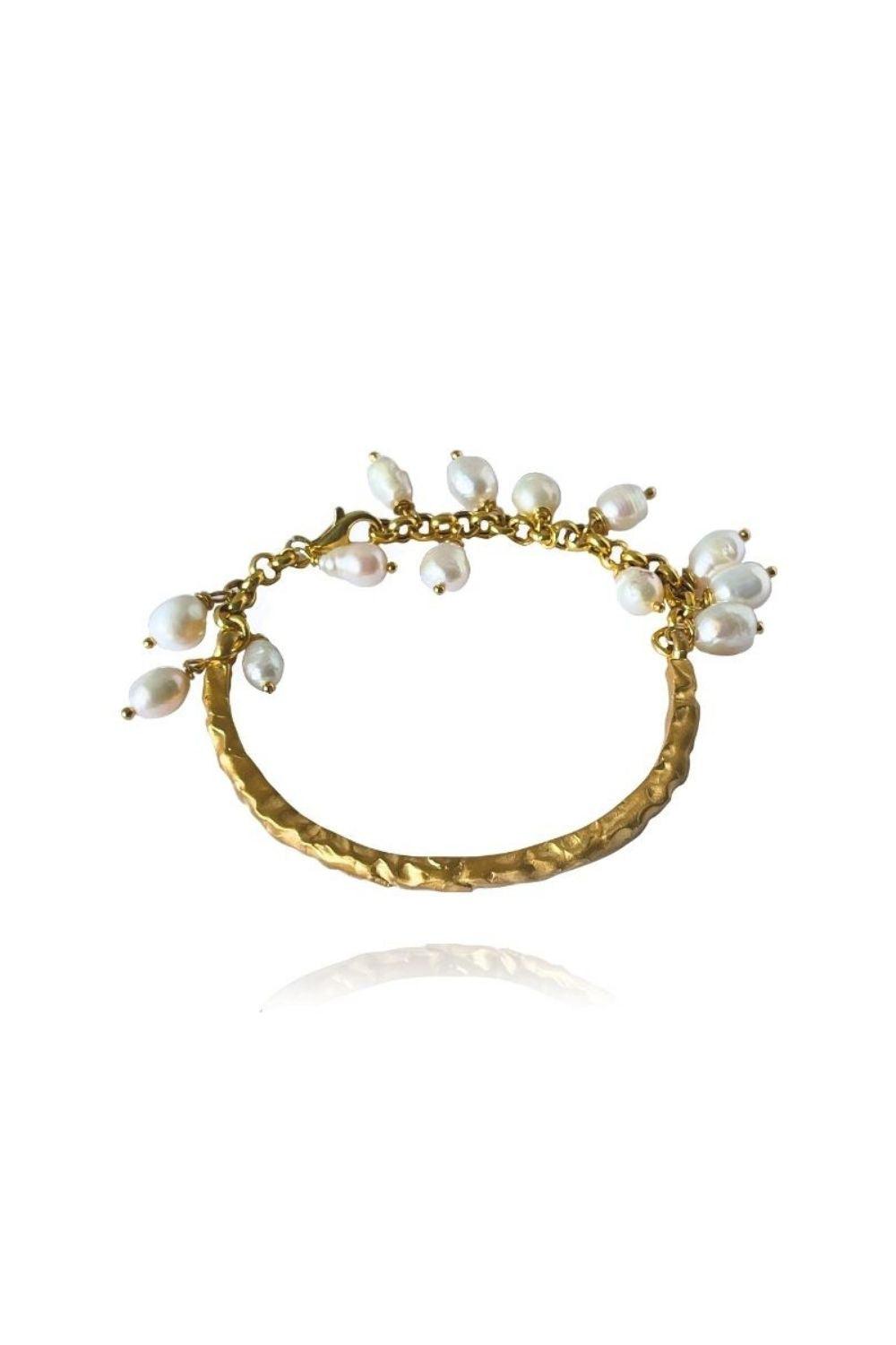 Linya Jewellery-Layda Amorf Mat İncili Bileklik-Bileklik-1-fleurdirect.live