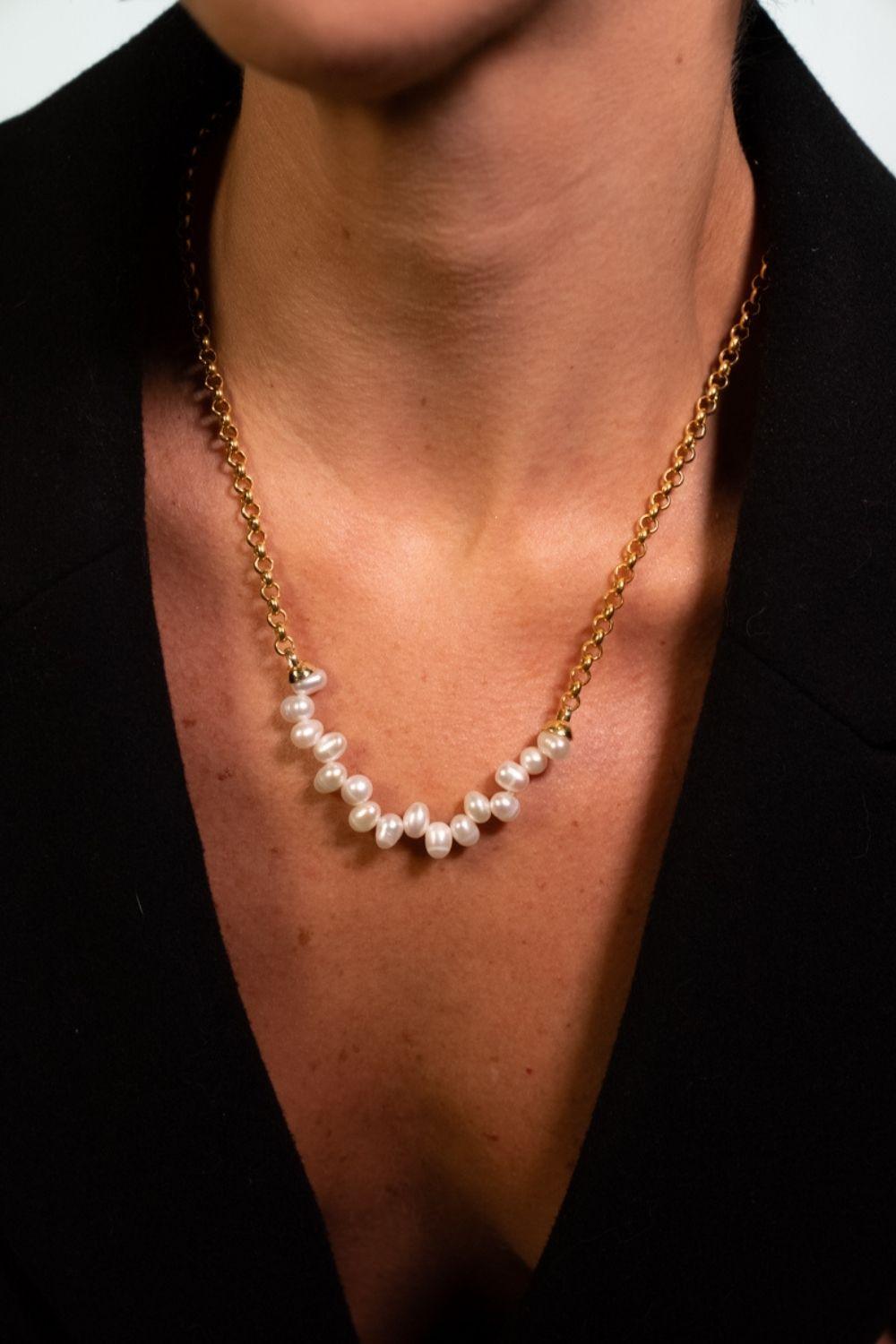 Linya Jewellery-Lely Zincir İnci Kolye-Kolye-2-fleurdirect.live