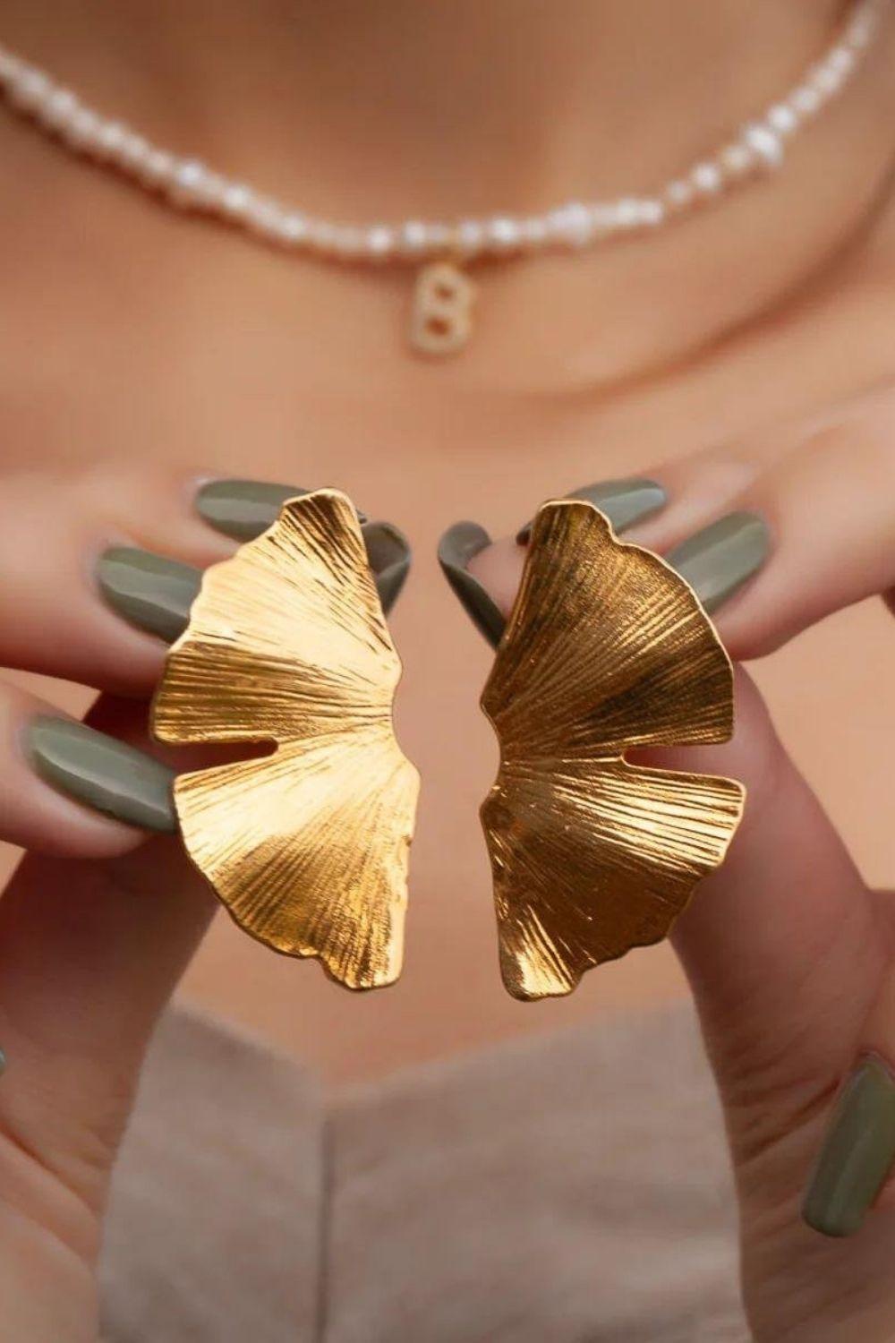 Linya Jewellery-Leta Büyük Yaprak Küpe-Küpe-1-fleurdirect.live
