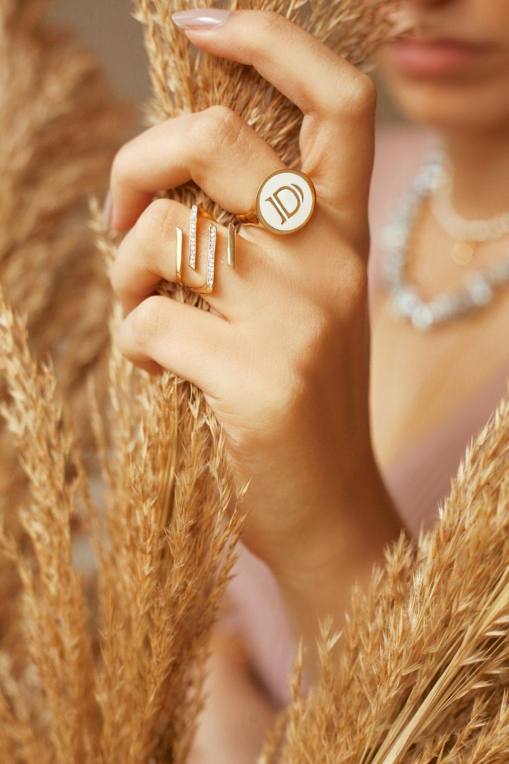 Linya Jewellery-Liz Taşlı Yüzük-Yüzük-2-fleurdirect.live